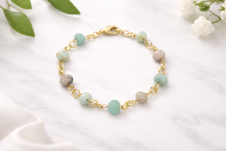 pulseira amazonita rondel fundo branco amazonia pulseira amazonita rondel fundo branco amazonia