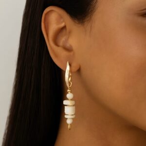 Brincos de Madrepérola Folheados a Ouro 18k – Joia Artesanal Exclusiva